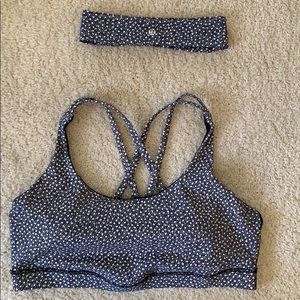 Lululemon sports bra with matching headband!